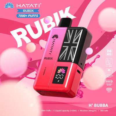 Hayati Rubik 7000+ Puffs Disposable Vape Kit Pack of 5