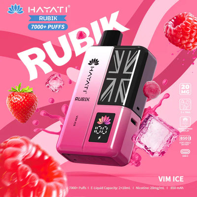 Hayati Rubik 7000+ Puffs Disposable Vape Kit Pack of 5
