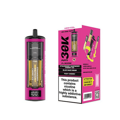 Bloody Bar Triple Twist 30000 Prefilled Pod Kit available in Strawberry Raspberry Cherry Ice, Blue Razz Bear, and Fizzy Cherry Flavours at GvapeKing