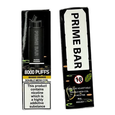 Box of 10 Prime Bar 8000 Disposable Device