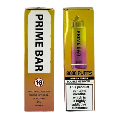 Box of 10 Prime Bar 8000 Disposable Device