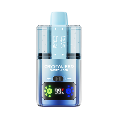 Crystal Pro Switch 30K Puff Prefilled Pod Kit - Box of 5 in Blueberry Raspberry Blue Sour Raspberry Flavor Available at GvapeKing