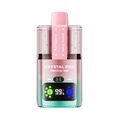 Crystal Pro Switch 30K Puff Prefilled Pod Kit - Box of 5 in Red Apple Ice Summer Dream Flavor Available at GvapeKing