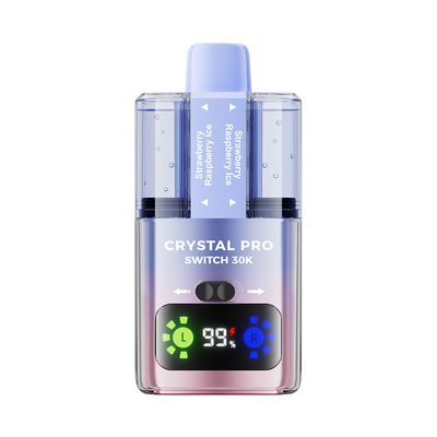 Crystal Pro Switch 30K Puff Prefilled Pod Kit - Box of 5 in Strawberry Raspberry Ice Flavor Available at GvapeKing