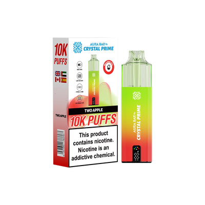 Crystal Prime Aura Bar 10000 Prefilled Pod Kit - Box of 5