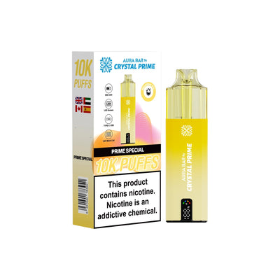 Crystal Prime Aura Bar 10000 Puffs Prefilled Pod Kit in Prime Special Flavor available at GvapeKing