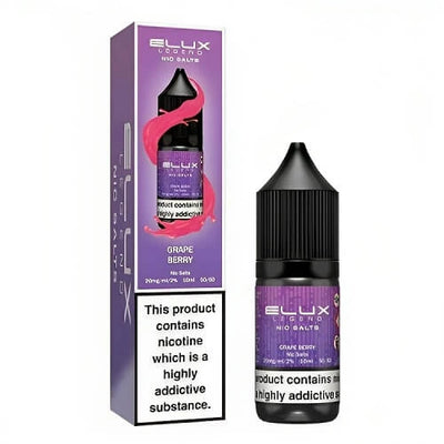 Elux Legend 10ml - Grape Berry - Nic Salt - Pack of 10 at GvapeKing