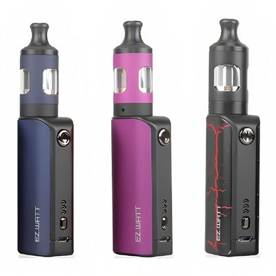 EZ Watt Starter Kit By Innokin available in Blue, Purple, and Crackle Colors at GvapeKing