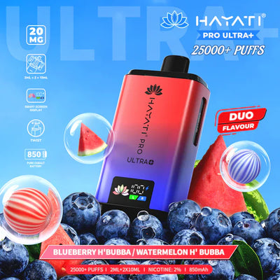 Hayati Pro Ultra Plus 25000 Prefilled Pod Kit in Blueberry H'Bubba Available at GvapeKing