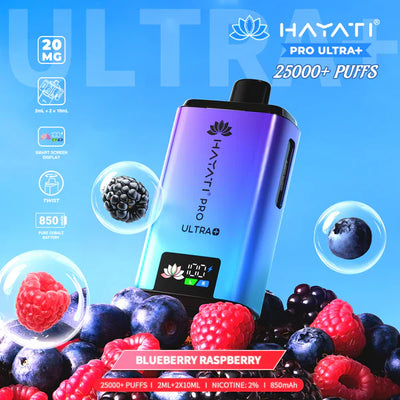 Hayati Pro Ultra Plus 25000 Prefilled Pod Kit in Blueberry Raspberry Available at GvapeKing