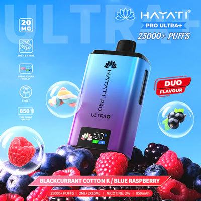 Hayati Pro Ultra Plus 25000 Prefilled Pod Kit in Blue Raspberry Available at GvapeKing