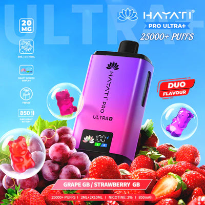 Hayati Pro Ultra Plus 25000 Prefilled Pod Kit in Grape GB Available at GvapeKing
