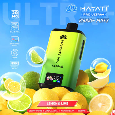 Hayati Pro Ultra Plus 25000 Prefilled Pod Kit in Lemon & Lime Available at GvapeKing