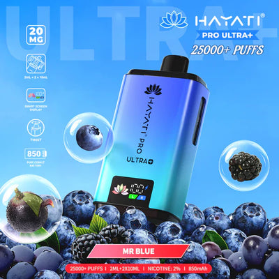Hayati Pro Ultra Plus 25000 Prefilled Pod Kit in Mr. Blue Available at GvapeKing