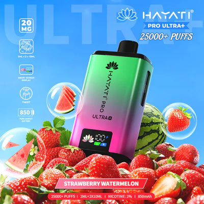 Hayati Pro Ultra Plus 25000 Prefilled Pod Kit in Strawberry Watermelon Available at GvapeKing