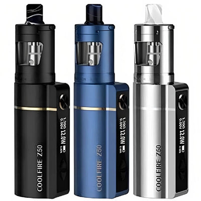 Innokin Coolfire Z50 Kit available in Black, Blue, and Stainless Steel Colors at GvapeKing