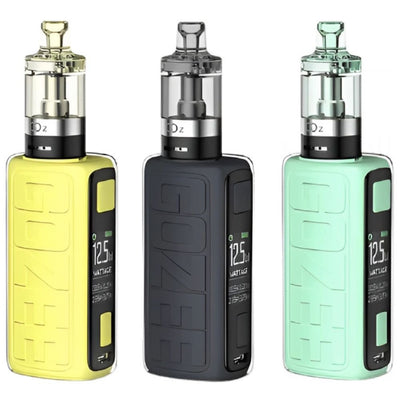 Innokin Gozee Vape Kit available in Yellow, Black, and Green colors at GvapeKing