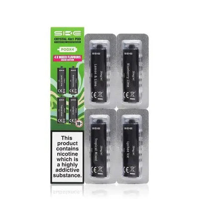 SKE Crystal 4 In 1 Pre-Filled Pods - 20MG | Box Of 10 available at GvapeKing