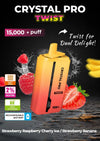 Crystal Pro Twist 15000+ Puffs - Strawberry Raspberry Cherry Ice - Strawberry Banana - Disposable Vape Device - 20mg