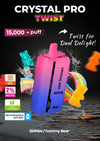 Crystal Pro Twist 15000+ Puffs - Skittles - Gummy Bear - Disposable Vape Device - 20mg