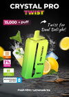 Crystal Pro Twist 15000+ Puffs - Fresh Mint - Lemonade Ice - Disposable Vape Device - 20mg