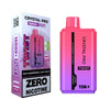 Crystal Pro Twist 15000+ Puffs - Juicy Raspberries - Juicy Peach - Disposable Vape Device - 0mg - Pack of 5