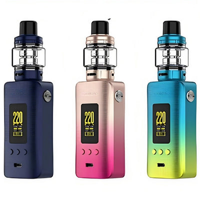 Vaporesso Gen 200 Starter Kit is available in Sunset Glow, Midnight Blue and Aurora Green Colors at Gvapeking