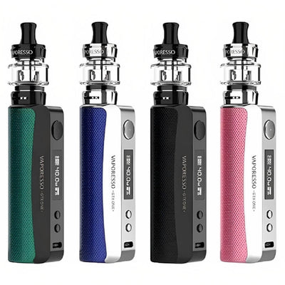 Vaporesso GTX One Vape Kit is available in Green, Blue, Black and Pink Colors at GvapeKing