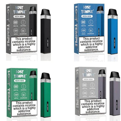 Lost Temple Xeon Mini Kit available in Black, Blue, Greem and Grey Colors at GvapeKing